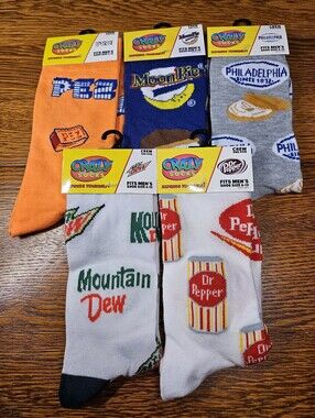 Crazy Socks Mens Novelty Crew Socks Bundle Of 5